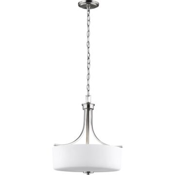 Generation Lighting Canfield 3-Light 19" Pendant Light in Brushed Nickel