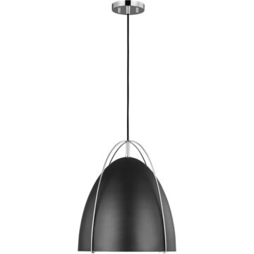 Norman One Light Pendant in Chrome by Visual Comfort Studio