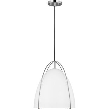 Norman One Light Pendant in Chrome by Visual Comfort Studio