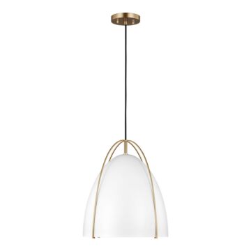 Norman One Light Pendant in Satin Brass by Visual Comfort Studio
