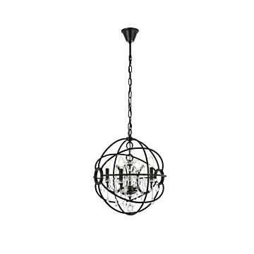 Geneva 4-Light Pendant in Dark Bronze