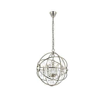 Geneva 4-Light Pendant in Polished Nickel