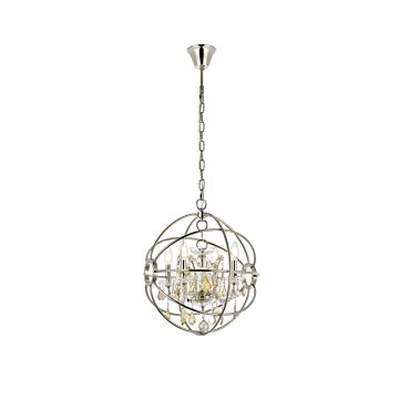 Geneva 4-Light Pendant in Polished Nickel