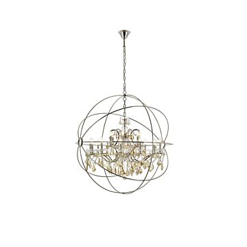 Geneva 18-Light Chandelier in Polished Nickel