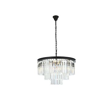 Sydney 9-Light Chandelier in Matte Black