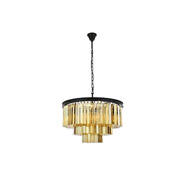 Sydney 9-Light Chandelier in Matte Black