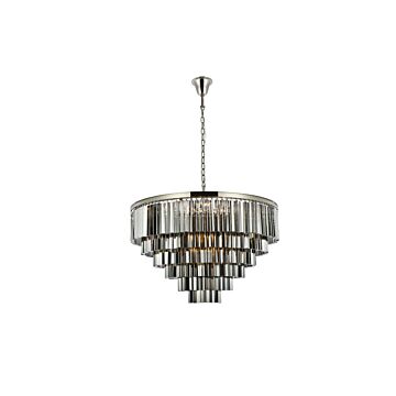 Sydney 33 Light Chandelier in Polished Nickel by Elegant Lighting