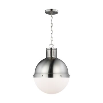 Hanks One Light Pendant in Brushed Nickel by Visual Comfort Studio