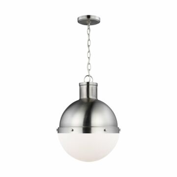 Hanks One Light Pendant in Brushed Nickel by Visual Comfort Studio