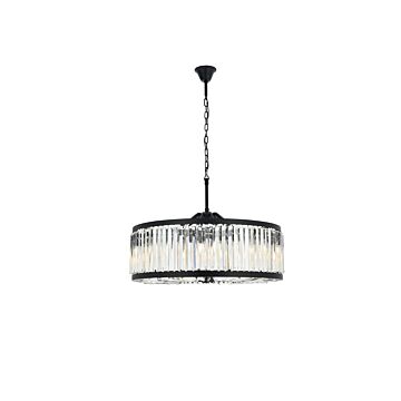 Chelsea  Chandelier in Matte Black by Elegant Lighting
