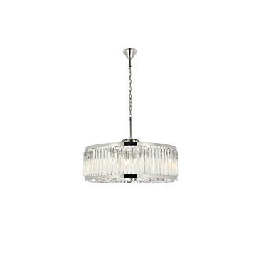 Chelsea  Chandelier in Polished Nickel by Elegant Lighting