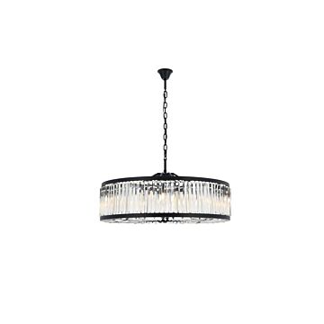 Chelsea  Chandelier in Matte Black by Elegant Lighting