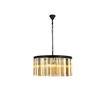 Sydney 8-Light Chandelier in Matte Black