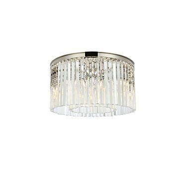 Sydney 8-Light Flush Mount in Polished Nickel
