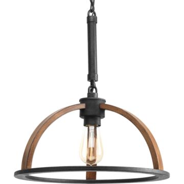 Trestle 1-Light Pendant in Gilded Iron