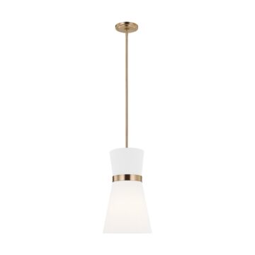 Clark One Light Pendant in Satin Brass by Visual Comfort Studio