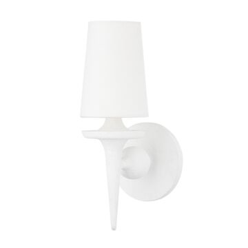 Torch One Light Wall Sconce in White Plaster by Hudson Valley