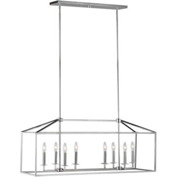 Generation Lighting Perryton 8-Light Kitchen Island Light in Chrome