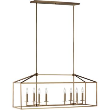 Generation Lighting Perryton 8-Light Kitchen Island Light in Satin Brass