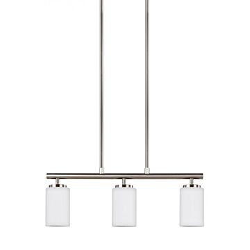 Generation Lighting Oslo 3-Light 10 Pendant Light in Brushed Nickel