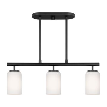 Oslo 3-Light Island Pendant in Midnight Black