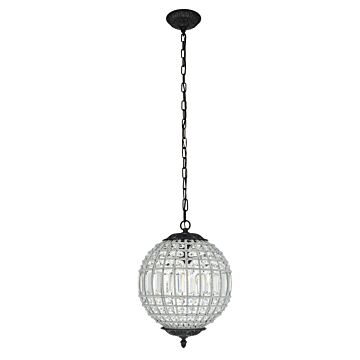 Olivia 1-Light Pendant in Dark Bronze