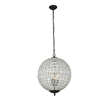 Olivia 3-Light Pendant in Dark Bronze