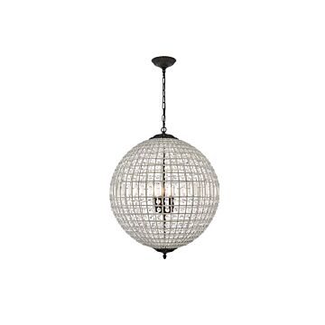 Olivia 5-Light Chandelier in Dark Bronze