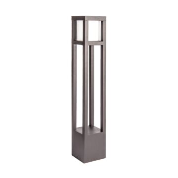 Tower 1-Light LED Bollard Light in Bronze with Aluminum
