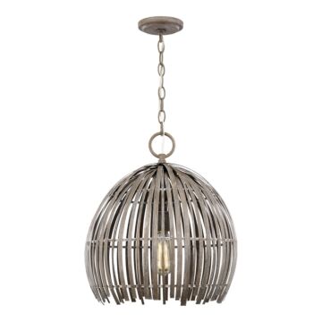 Hanalei One Light Pendant in Washed Pine by Visual Comfort Studio