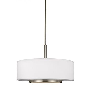 Generation Lighting Nance 3-Light 14 Pendant Light in Brushed Nickel