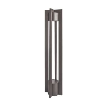 Chamber 1-Light LED Bollard Light in Bronze with Aluminum