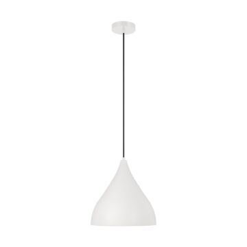 Oden One Light Pendant in Matte White by Visual Comfort Studio