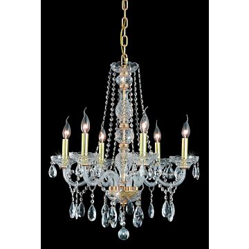 Verona 6-Light Chandelier in Gold