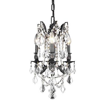 Rosalia 3-Light Pendant in Dark Bronze