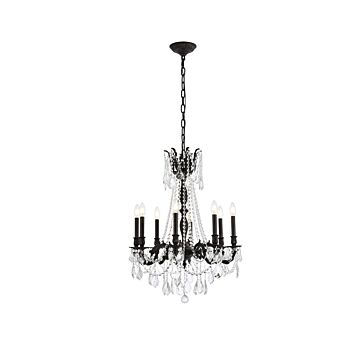 Rosalia 8-Light Chandelier in Dark Bronze