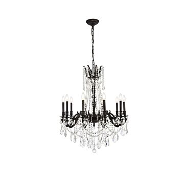 Rosalia 10-Light Chandelier in Dark Bronze