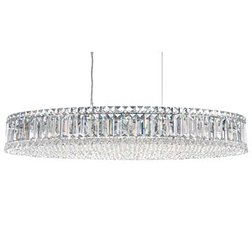 Plaza 16 Light Linear Pendant in Stainless Steel by Schonbek