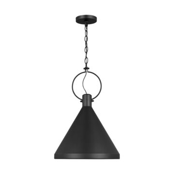 Lyon One Light Pendant in Midnight Black by Visual Comfort Studio