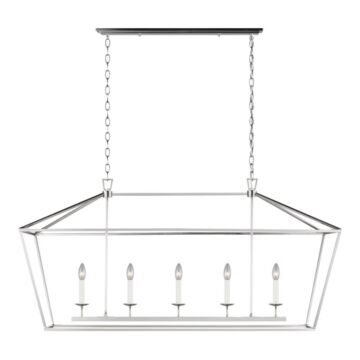 Dianna Five Light Linear Chandelier in Brushed Nickel by Visual Comfort Studio