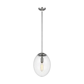 Leo 1-Light Pendant in Satin Aluminum