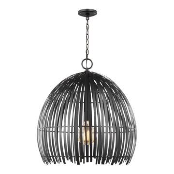 Hanalei One Light Pendant in Midnight Black by Visual Comfort Studio