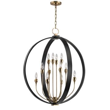 Dresden 12 Light Chandelier in Aged Old Bronze by Hudson Valley