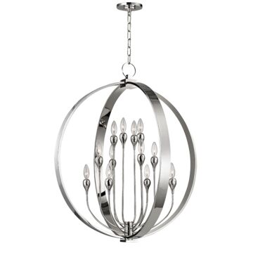 Dresden 12 Light Chandelier in Polished Nickel by Hudson Valley
