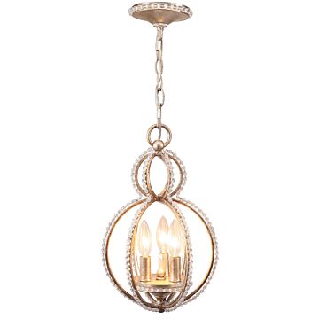 Garland Three Light Mini Chandelier in Distressed Twilight by Crystorama