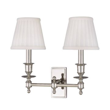 Ludlow Two Light Wall Sconce in Aged Brass by Hudson Valley