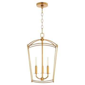 Mantle Three Light Entry in Gold Leaf by Quorum International