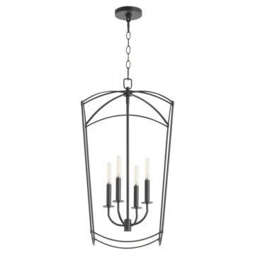 Mantle Four Light Entry in Matte Black by Quorum International