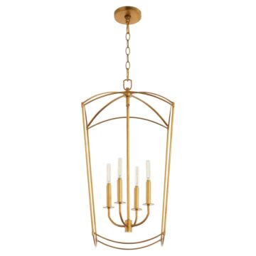 Mantle Four Light Entry in Gold Leaf by Quorum International