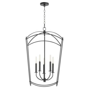 Mantle Five Light Entry in Matte Black by Quorum International
